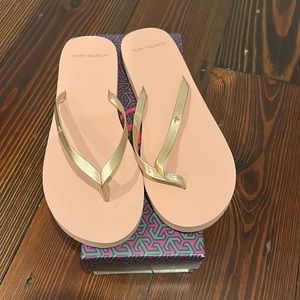 Tory Burch Metallic Rose Gold Flip Flop